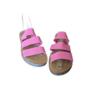Rock & Candy pink elastic strap slide sandals size 7.5